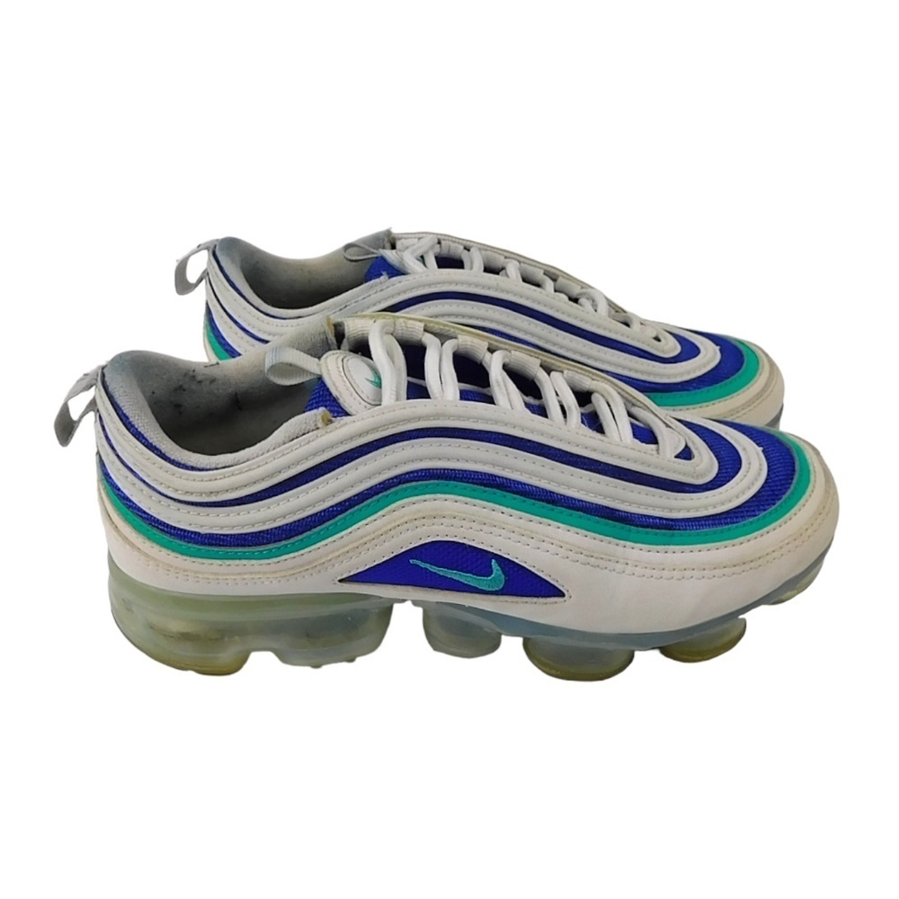 Nike Air VaporMax 97 White, Teal and Purple (GS) Size 5.5